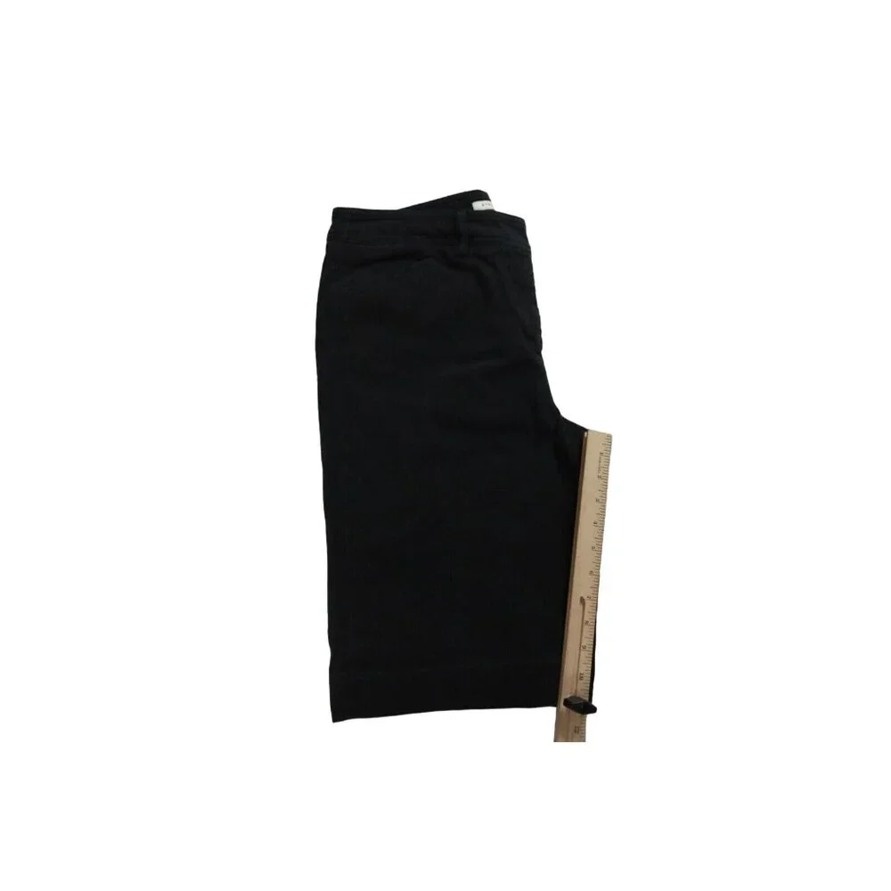 JONES NEW YORK SPORT Shorts Women's Slash Pocket Flat Front Bermudas Black 12 - Picture 5 of 11
